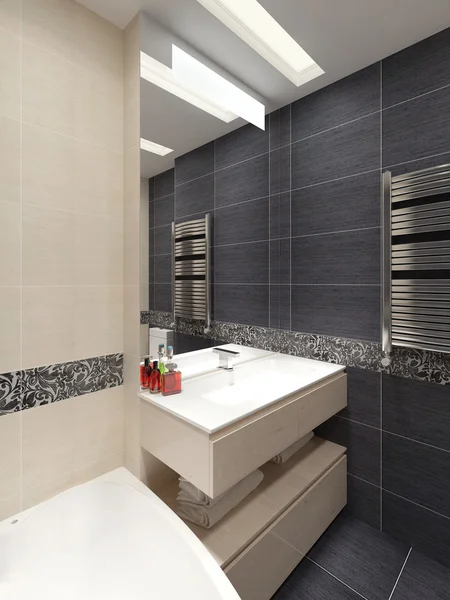 Baño principal en estilo moderno — Foto de Stock