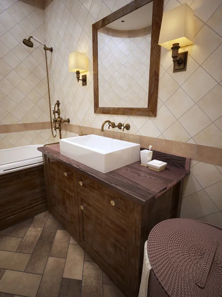 在普罗旺斯风格的浴室 — 图库照片