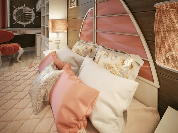Mädchen Schlafzimmer modernen Stil — Stockfoto