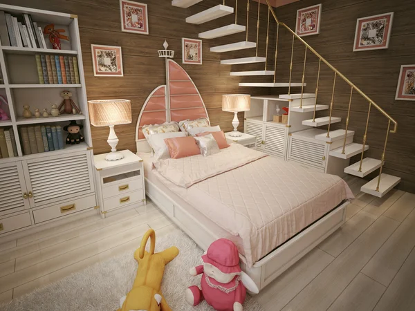 Meisjes slaapkamer mariene stijl — Stockfoto
