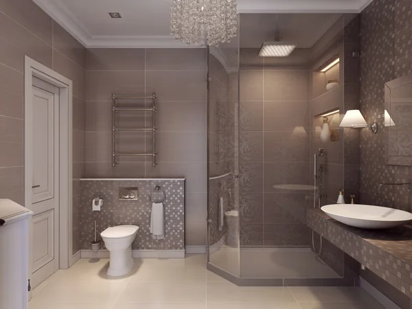 Ванная комната в неоклассическом стиле — стоковое фото