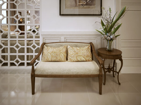 Banquette bench classic style