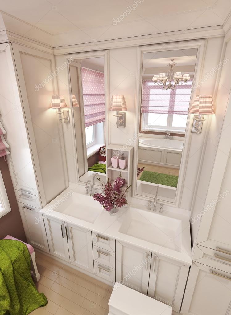 Baño infantil de estilo clásico 2021