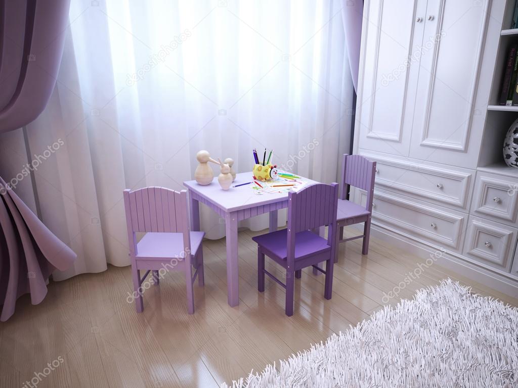 Children's room for girls classic style