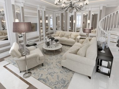 oturma odası klasik stili