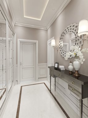 Parlak koridor Art Deco tarzı