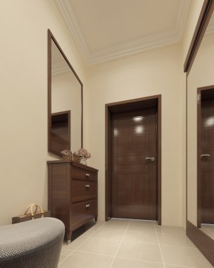 Koridor arka kapıları ile