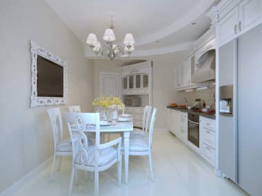 Güzel lüks yemek odası