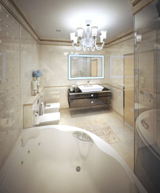 Modern banyo iç mimarisi
