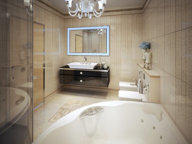 Pahalı banyo modern tarzı