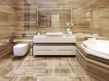 Banyo art deco tarzında