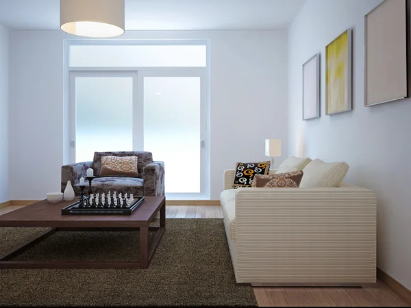Estilo minimalismo sala de estar — Fotografia de Stock