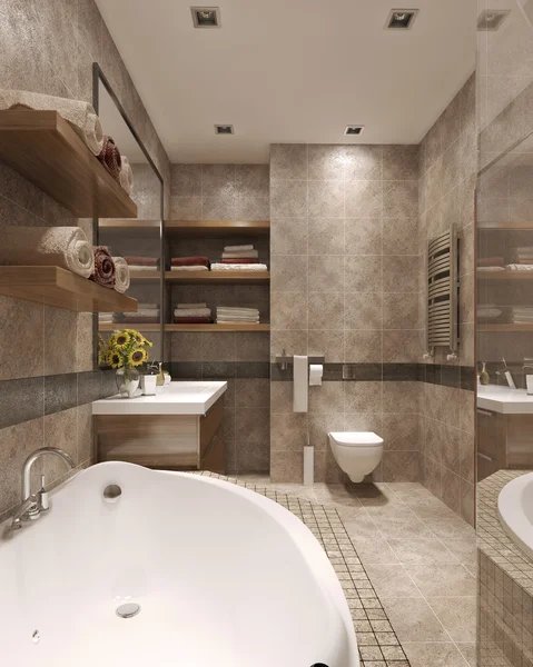 Moderne stijl badkamer — Stockfoto