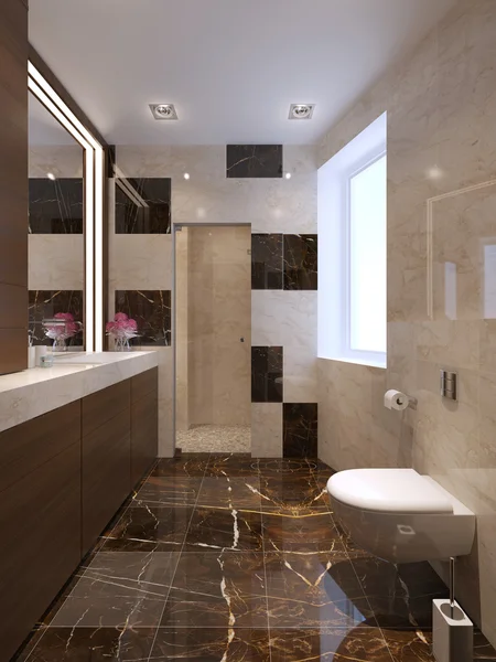 Ampio bagno moderno — Foto Stock