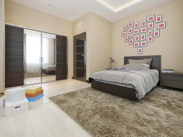 Modern style bedroom — Stock Photo, Image