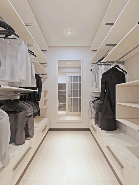 Large wardrobe in a modern style interior — Stock Photo, Image