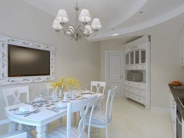 Luxo sala de jantar interior — Fotografia de Stock