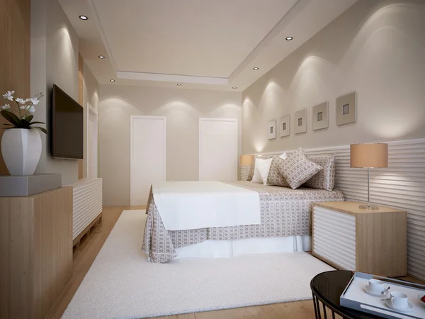 Diseño moderno dormitorio — Foto de Stock