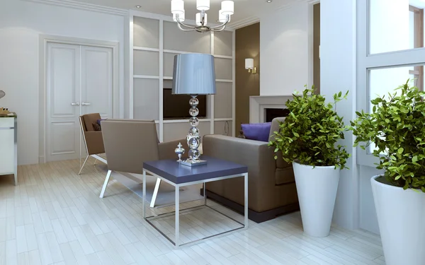 Sala de estar estilo avang-garde — Fotografia de Stock