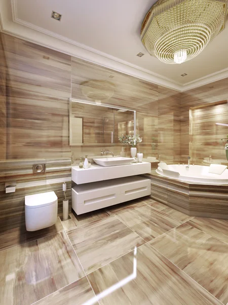 Moderna casa de banho com jacuzzi — Fotografia de Stock