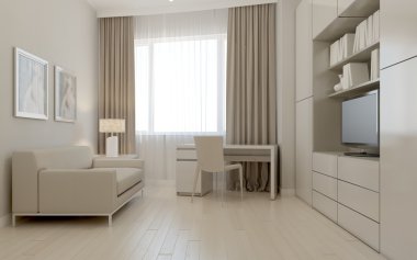 Oturma odası avangart bir tarzda