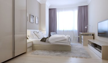Yatak odası İskandinav tarzı