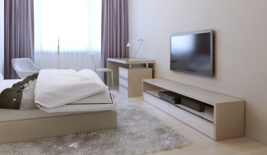 Yatak odası avangart bir tarzda