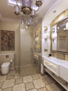 Şık banyo Fas tarzı