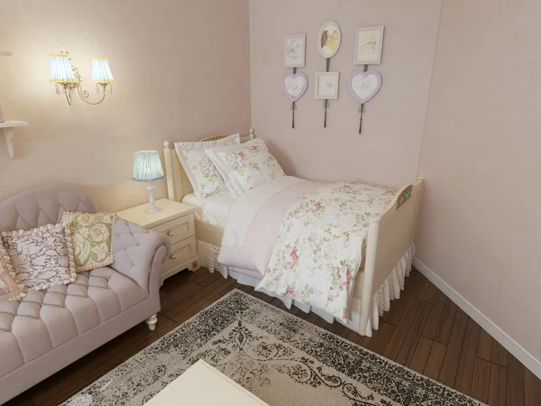 Acogedor diseño elegante dormitorio — Foto de Stock