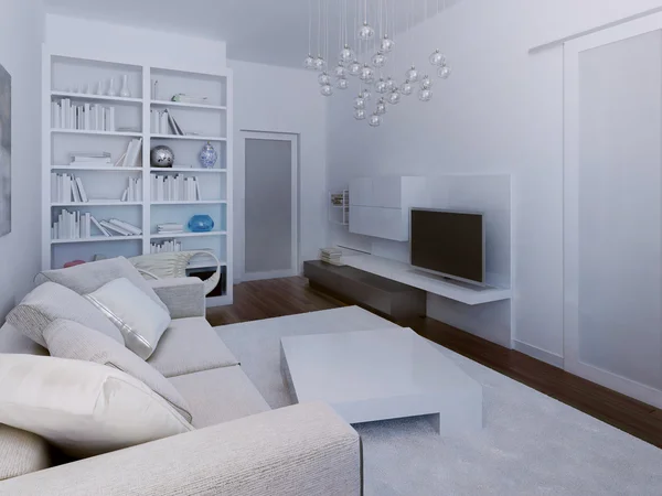 Design de sala de estar de alta tecnologia — Fotografia de Stock