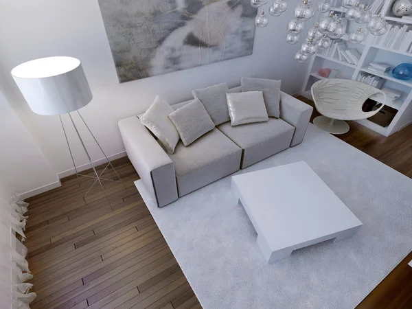 Living room högteknologiska interiör — Stockfoto