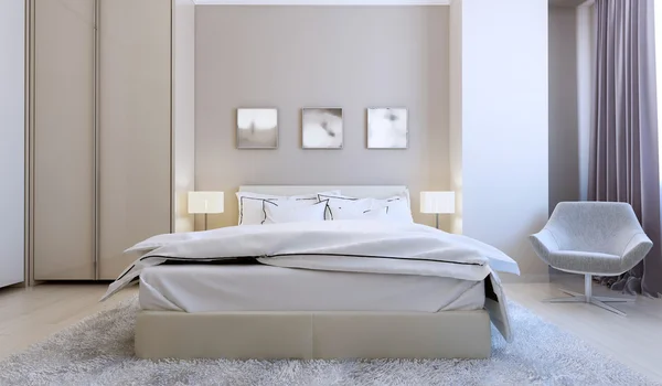 Alta tecnologia camera da letto interno — Foto Stock