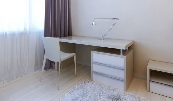 Área de trabajo dormitorio moderno — Foto de Stock