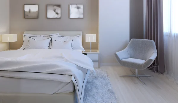 Desain kamar tidur berteknologi tinggi — Stok Foto