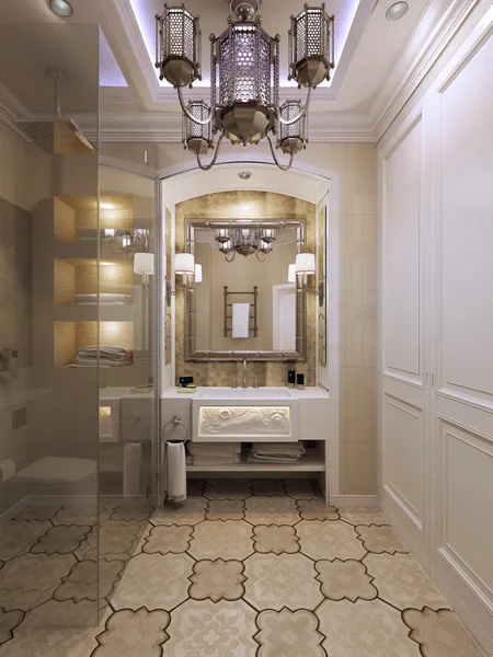 Bright bathroom moroccan — Stock Photo, Image