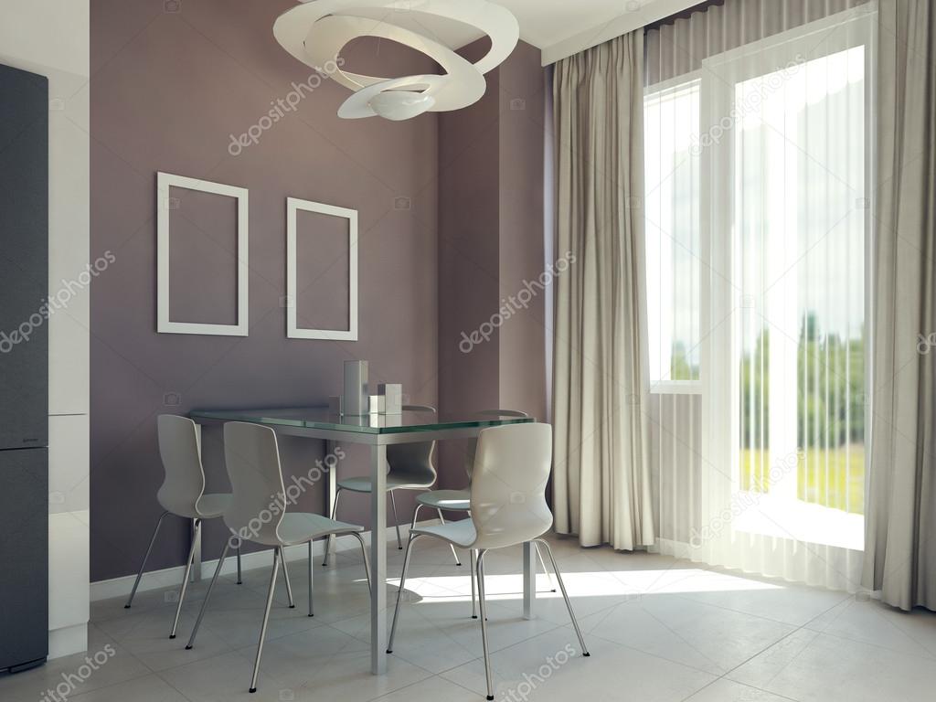 Bright dining room interior