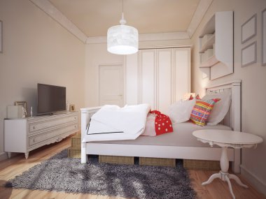 Design of art deco bedchamber