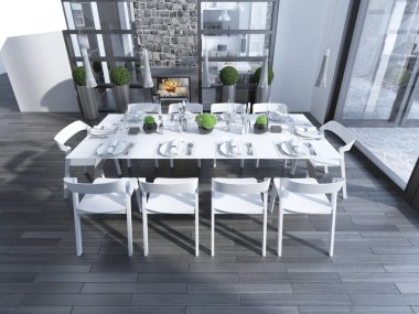 Yemek odası çağdaş tarzı
