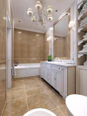 Banyo art deco tarzında