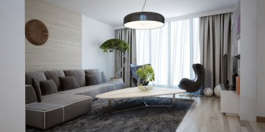 Modern Lounge parlak geniş tasarım