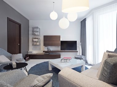 Minimalist oturma odası iç