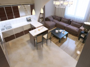 Modern akrilik mutfak tasarımı