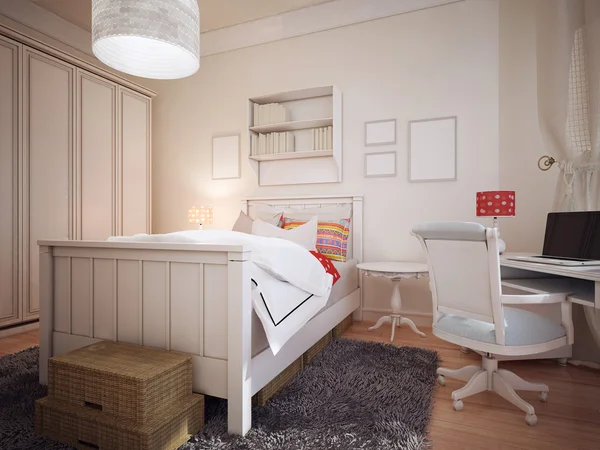 Dormitorio en diseño mediterráneo — Foto de Stock