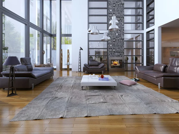 Living room loft style — 图库照片