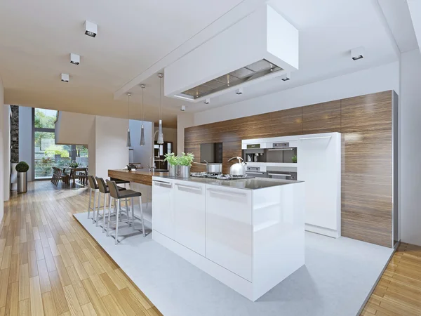 Bright kitchen avant-garde style — Stock Photo, Image