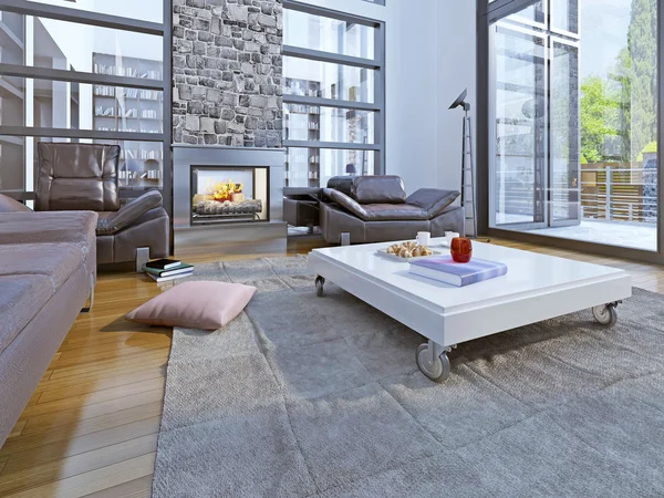 Salon odası yüksek teknolojili tarzı