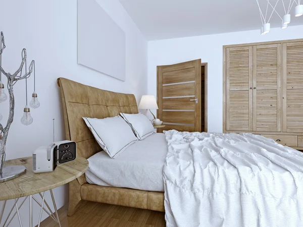 Współczesny projekt sypialni — Zdjęcie stockowe