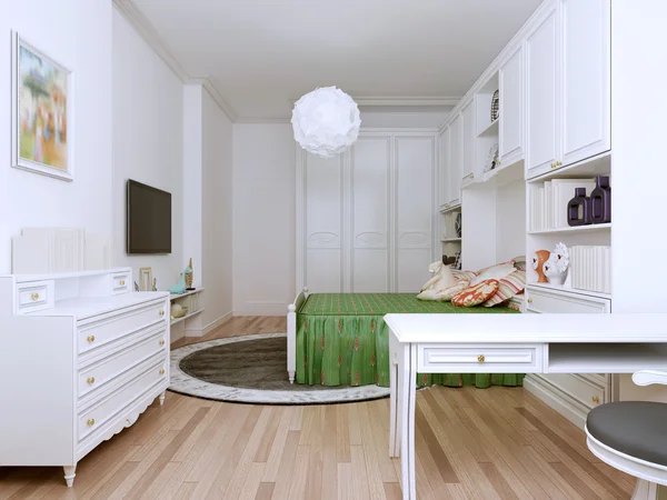 Dormitorio brillante estilo art deco — Foto de Stock