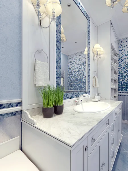 Tendencia baño azul Provenza — Foto de Stock