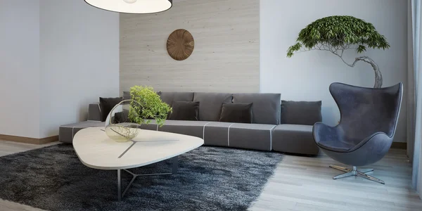 Design minimalista da sala de estar — Fotografia de Stock